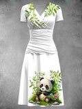 Women's Vintage Panda Print Art Dress