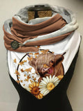 Women's Butterfly Cow Casual Scarf