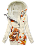 Women's Cute Maple Leaf Fox Keeping Warm Fashion Casual Sweatshirt