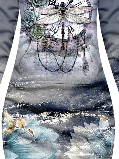 Women's Floral Dragonfly Art Casual Sweatshirt