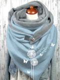 Casual Dandelion Butterfly Cotton Scarf and Shawl