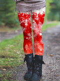 Women's Christmas Snowflake Print Thermal Leggings