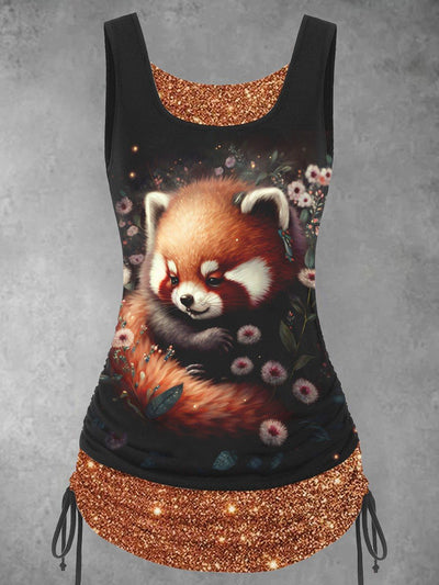 Women's Red Panda Art Design Tank Top