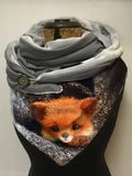 Women's Winter Cute Fox Fashion Shawl Scarf