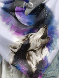 Wolf Art Fleece Casual Scarf