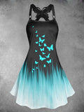 Women's Butterfly Lace Artistic Strappy Dress