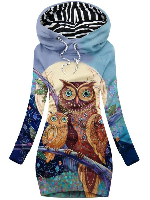 Women's Owl Art Casual Sweatshirt