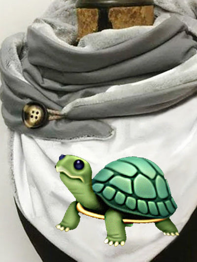Casual Little Turtle Pattern Scarf and Shawl
