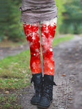 Women's Christmas Snowflake Print Thermal Leggings