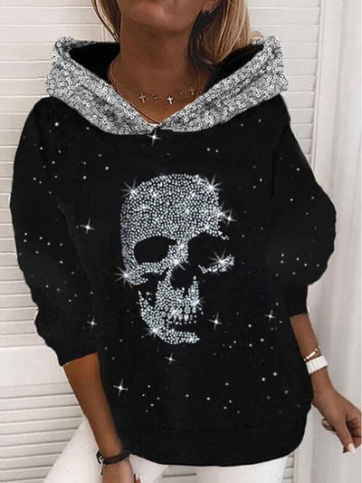 Damen Totenkopf Sweatshirt