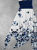 Women's Flower Artistic Design Maxi Dress