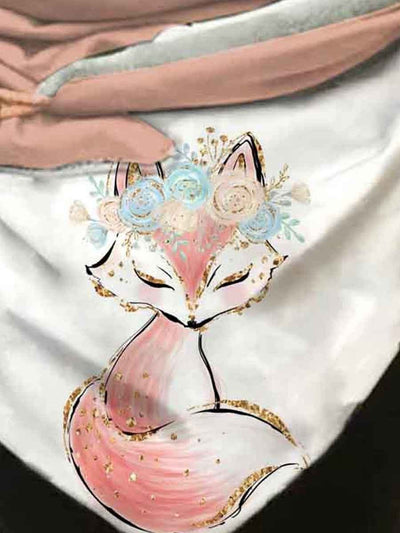 Women's Fox Art Casual Wrap Scarf