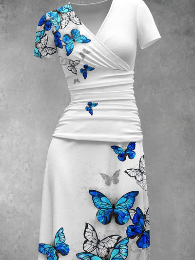 Women's Summer Butterfly Casual Maxi Dress
