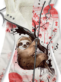 Women's Sloth Art Print Casual Sweatshirt