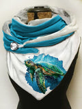 Casual turtle pattern scarves and shawls