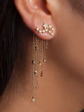Damen-Ohrringe mit Twinkle Star Quasten-Anhänger