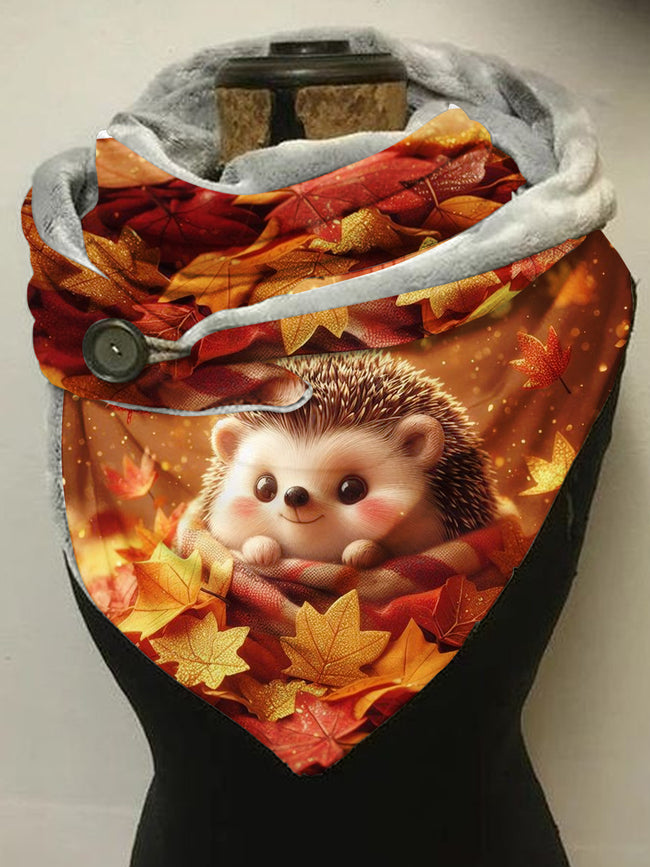 Hedgehog Animal Print Scarf and Shawl