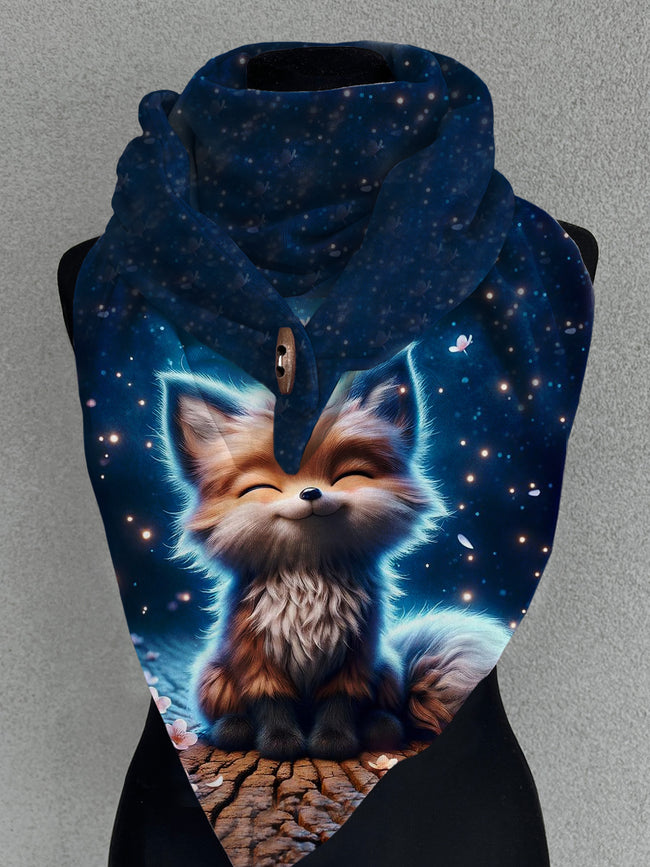 Fox Art Casual Scarf and Shawl