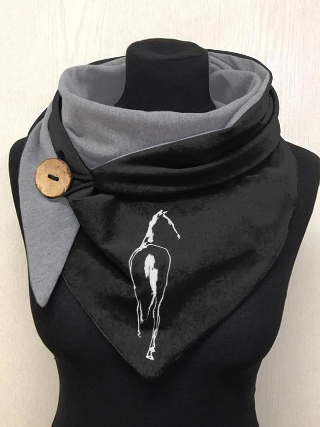 Silhouette Horse Art Casual Scarf Shawl