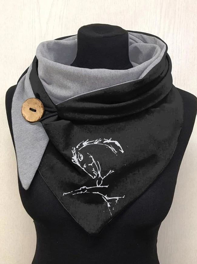 Silhouette Horse Art Casual Scarf Shawl