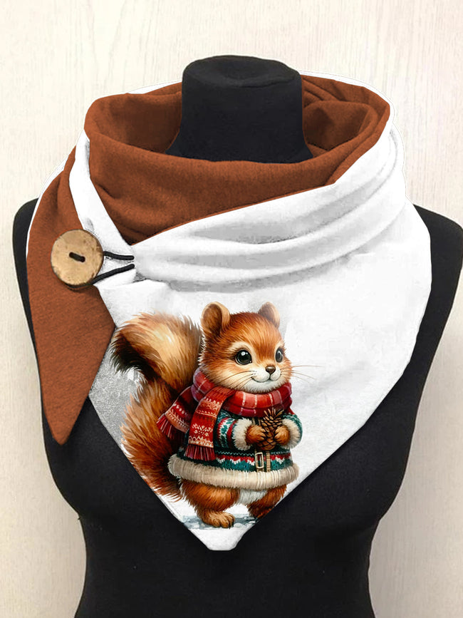 Squirrel Art Casual Scarf Shawl