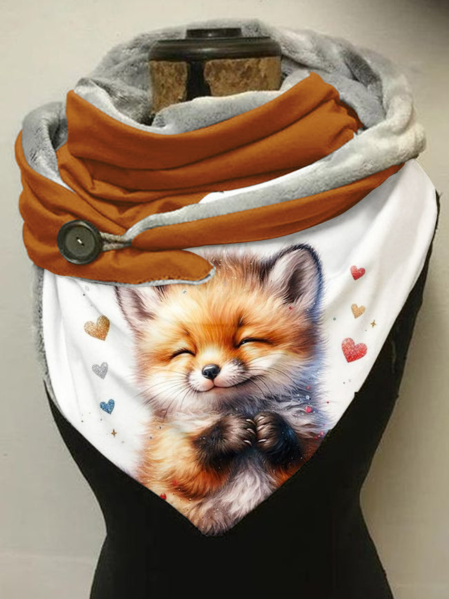 Fox Animal Print Scarf and Shawl