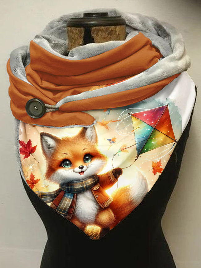 Fox Animal Print Scarf and Shawl