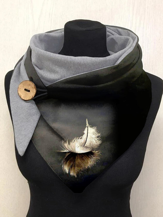 Feather Art Casual Scarf Shawl