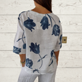 Printed V-Neck Tunic Top