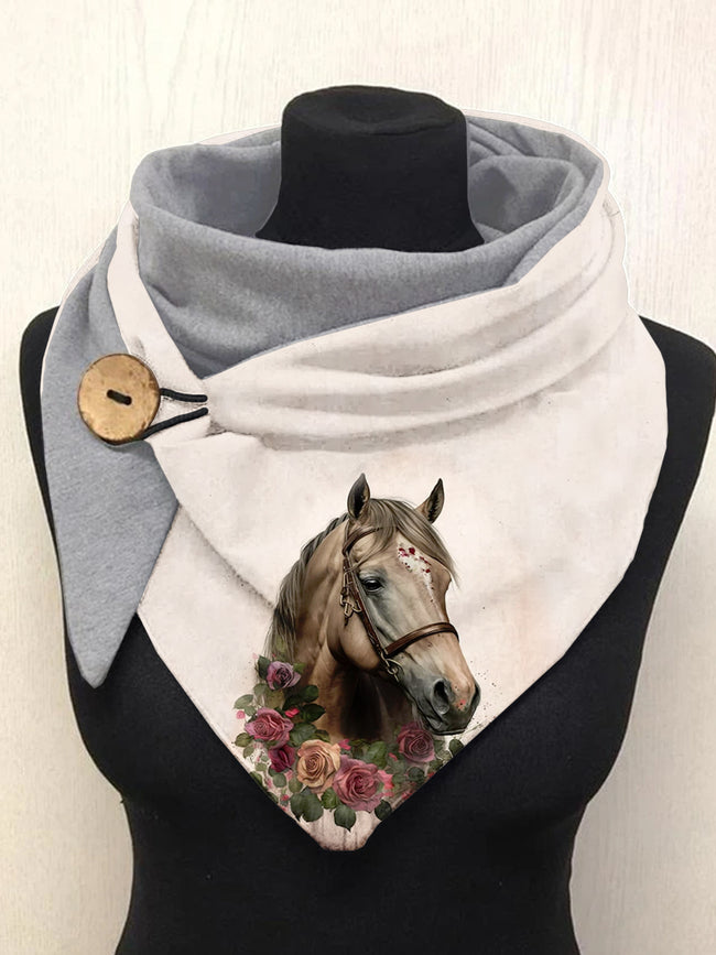 Horse Art Casual Scarf Shawl