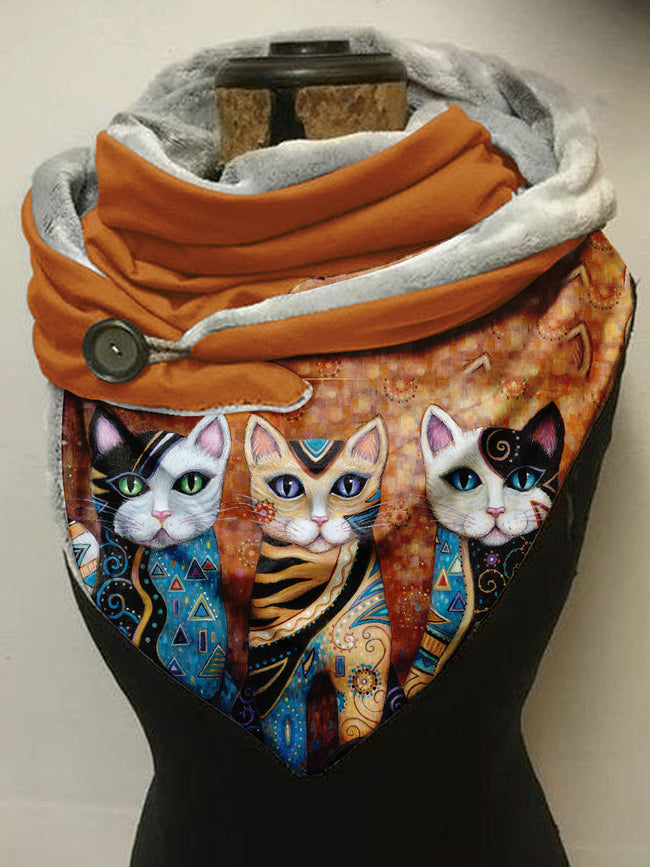 Cat print scarf