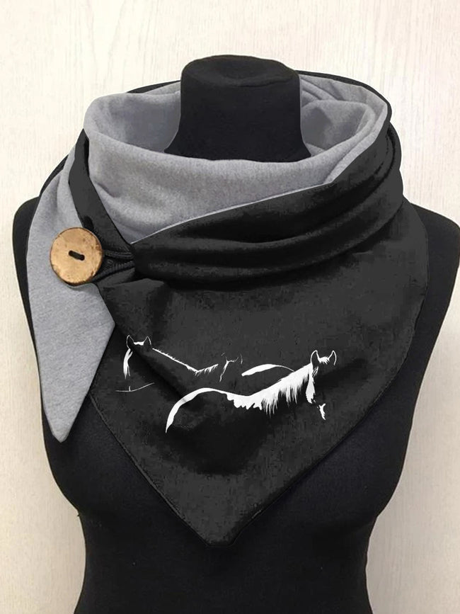 Silhouette Horse Art Casual Scarf Shawl