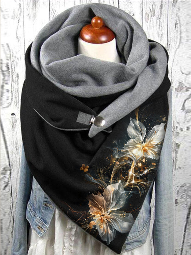 Flower Art Casual Scarf Shawl