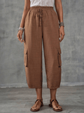 Women’s Retro Cargo Bag Loose Casual Pants (Pockets Included)