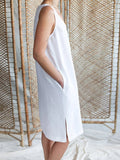 Women’s Linen Sleeveless Button Dress