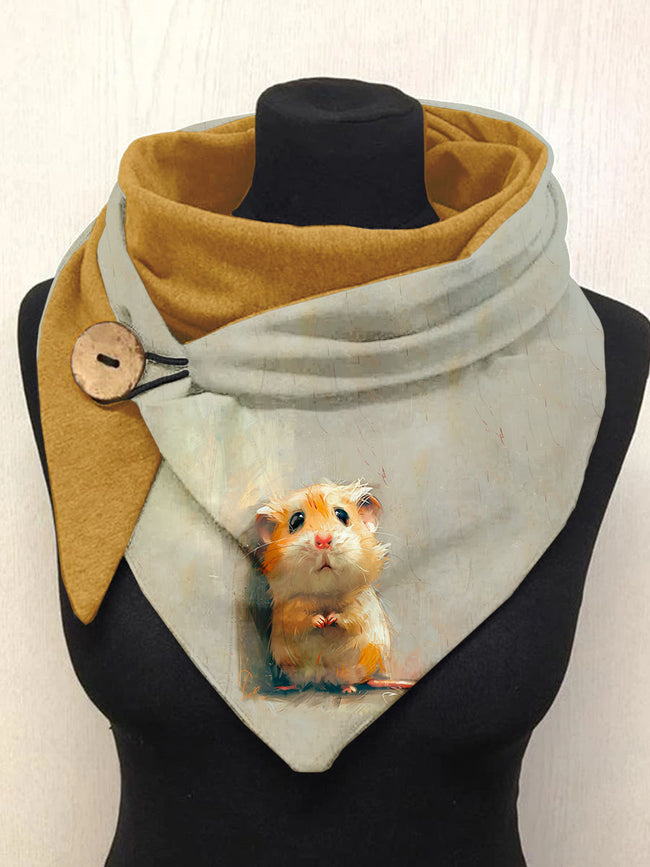 Hamster Print Casual Scarf Shawl