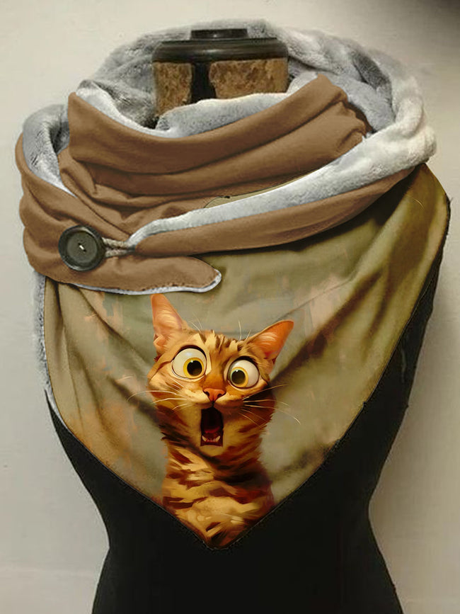 Cute And Interesting Cat Print Casual Scarf Shawl