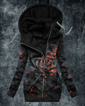 Women’s Fashion Print Zip Hoodies-2322 Picture Color / M