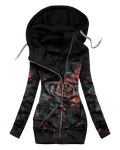 Women’s Fashion Print Zip Hoodies-2322