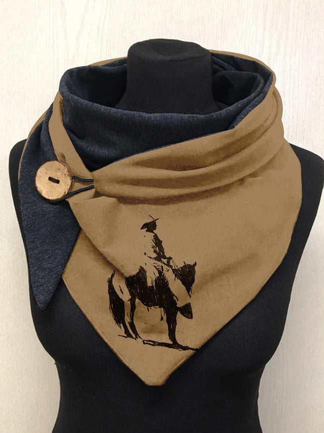 Western Cowboy Horse Casual Scarf Shawl