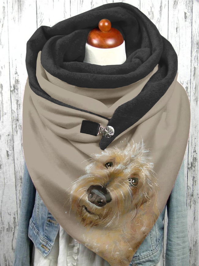 Dog Print Casual Scarf Shawl