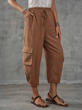 Women’s Retro Cargo Bag Loose Casual Pants (Pockets Included)