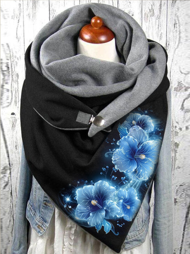 Flower Art Casual Scarf Shawl