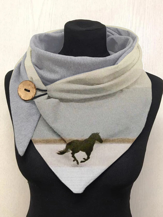 Horse Art Casual Scarf Shaw