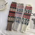 Spring And Winter Snowflake Color Warm Gloves Sleeve Cashmere Wrist Knitted Arm Guard