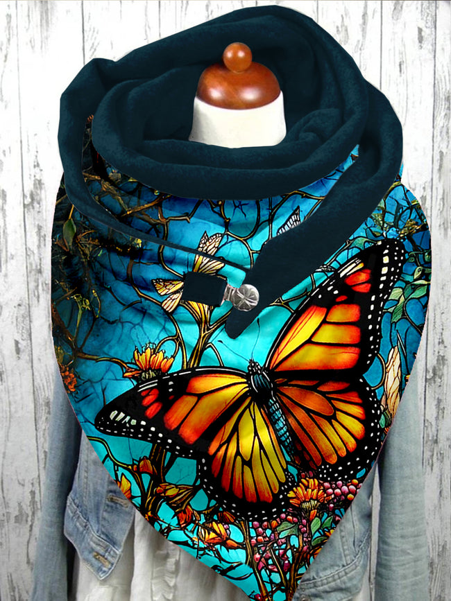 Butterfly  Print Scarf Shawl