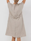 Women’s Linen V-Neck Loose Dress