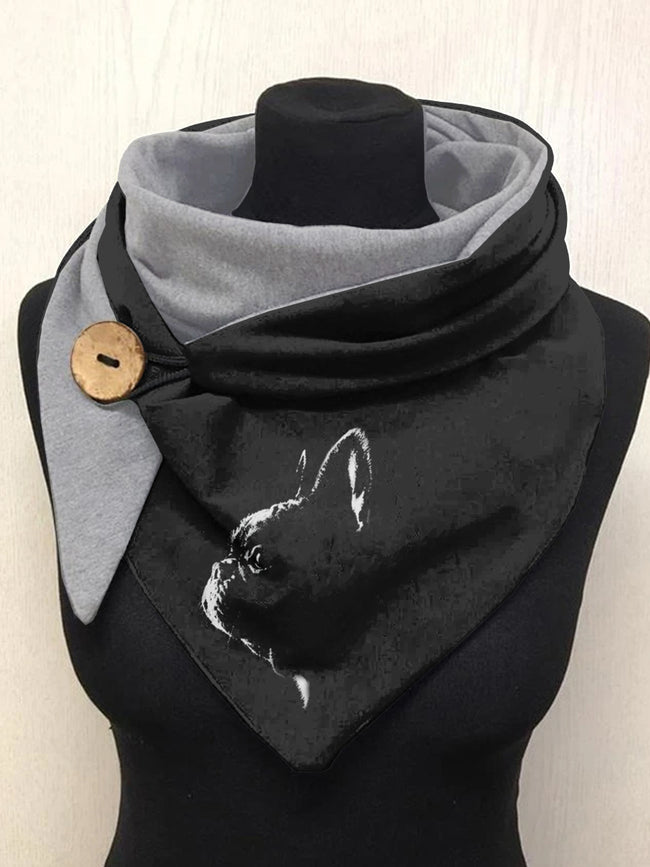 Silhouette Dog Art Casual Scarf Shawl