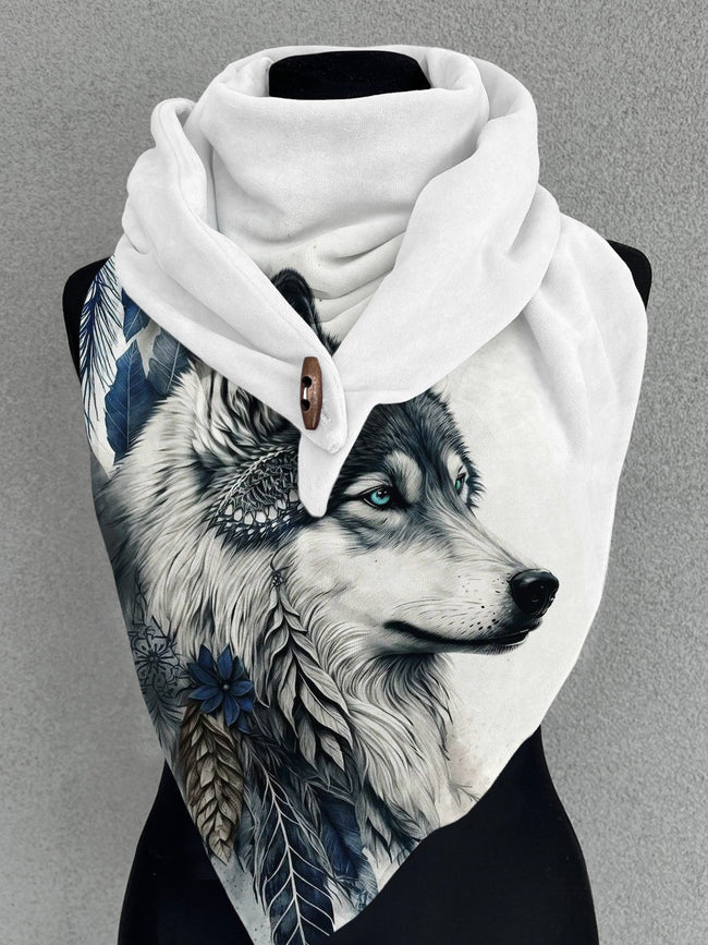 Wolf Art Casual Scarf and Shawl