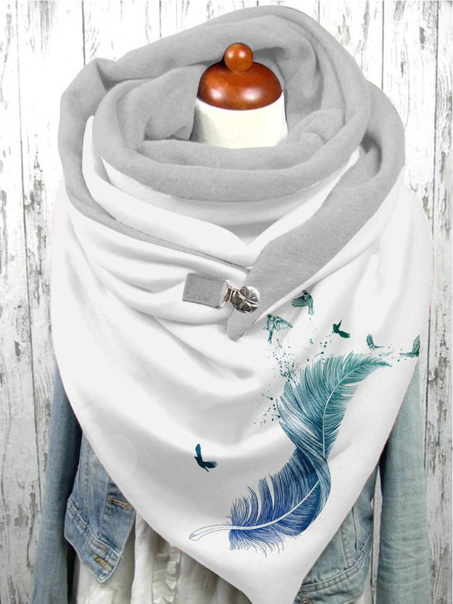 Feather Art Casual Scarf Shawl